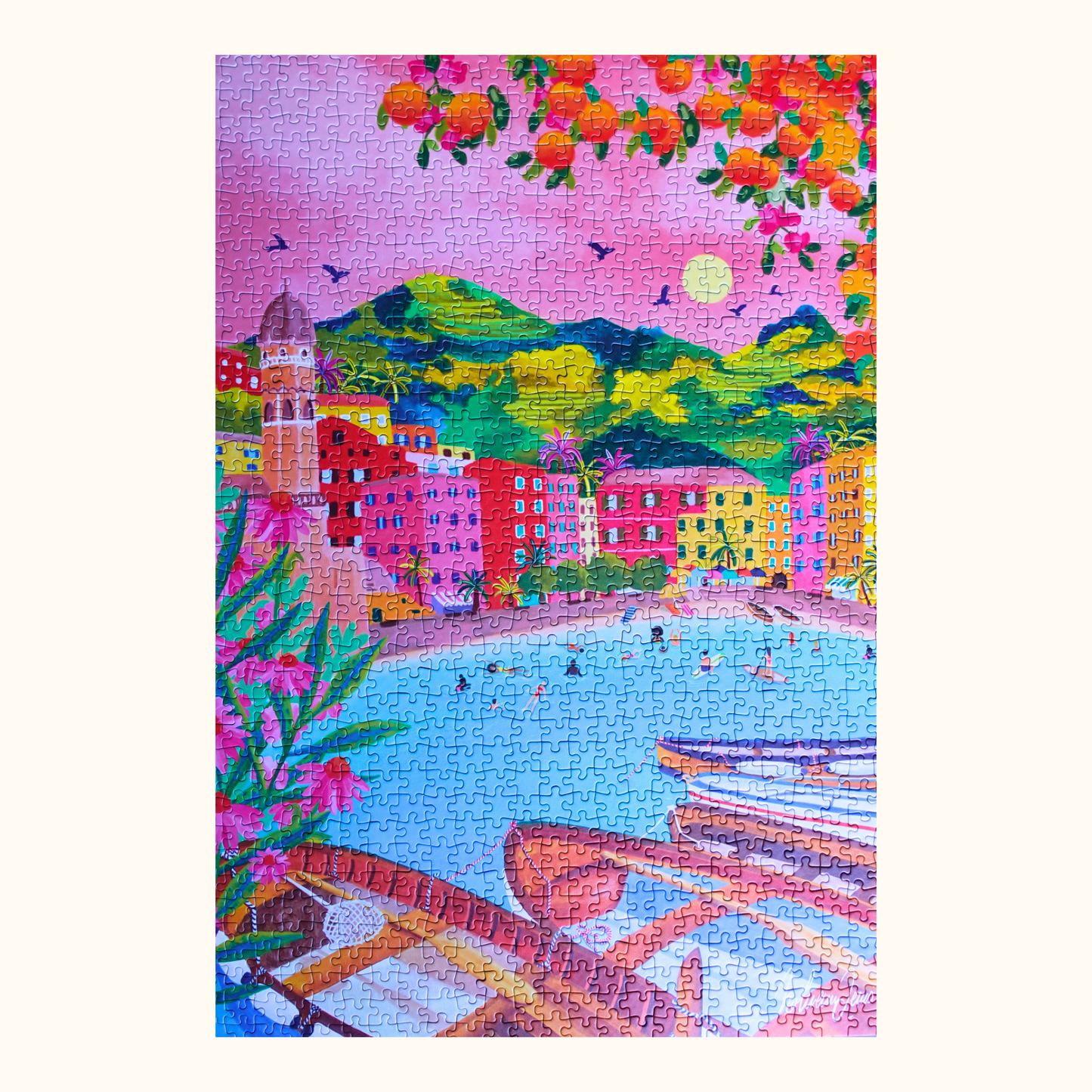 Sunset in Vernazza - 1000 Pieces Puzzle